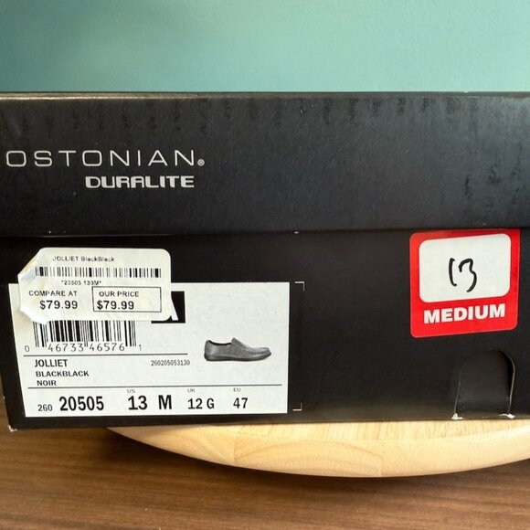 Bostonian Jolliet Mens Black Leather Loafers Size 13 M Duralite - Picture 8 of 9